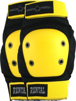 Protec Rental Elbow Large Black Yellow Skate Pads