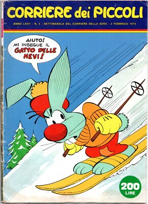 Corriere dei Piccoli n.5 / 1975 gianconiglio walkie & talkie robi e robo maraja