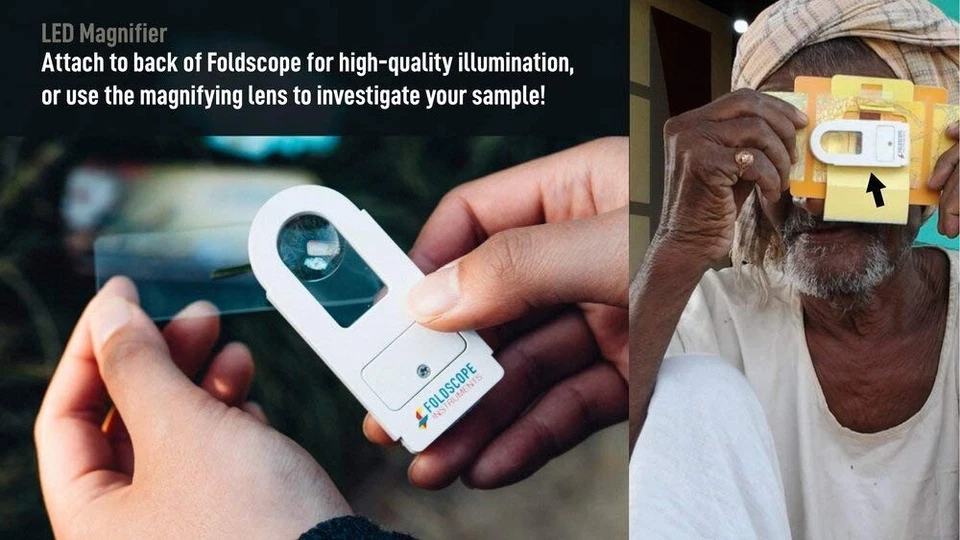 Foldscope LED Magnifier 3X/10X Magnification Replaceable Battery (2 X LR1130) - Image 2 of 4