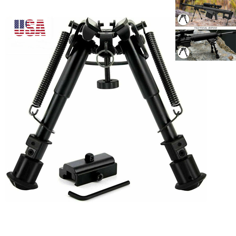 6-9''Hunting Shockproof Rifle Bipod, Spring Return, Picatinny Rail Mount Adapte