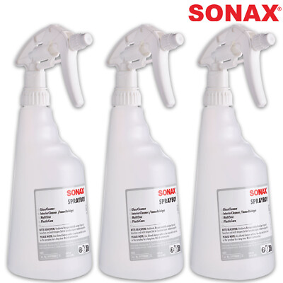 3x SONAX Sprayboy Sprühflasche Universal befüllbar mit Canyon Sprühkopf 650ml