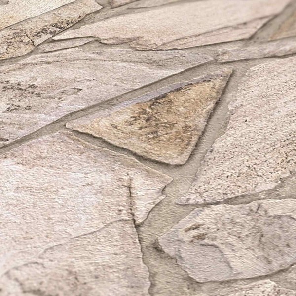 Vliestapete Beige Braun Stein Optik Natur Wand 3D-Optik 3893-12 Terra (3,52€/1Qm-image