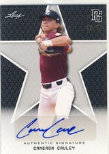 CAMERON CAULEY 2020 Leaf Perfect Game National Showcase Black AUTO /50 RANGERS