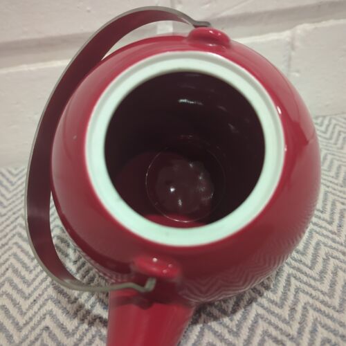 Teavana Tea House Collection Red 24 oz Teapot Round Fine Porcelain - Picture 11 of 13