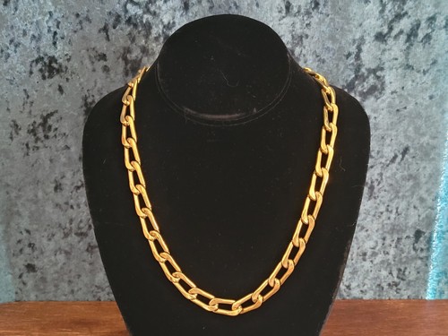 BIJOUX CASCIO ~ Long Vintage Gold Tone Link Necklace