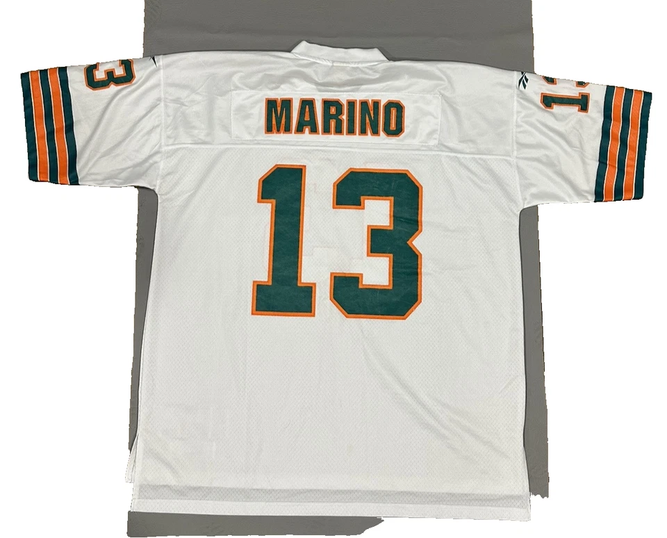 Camiseta deportiva Dan Marino talla 2XL #13 Miami Dolphins NFL años 90 cosida auténtica Reebok para hombre Foto 2 de 4