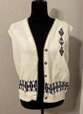 Golf Sweater Vest See Pic Very Light Stain Large