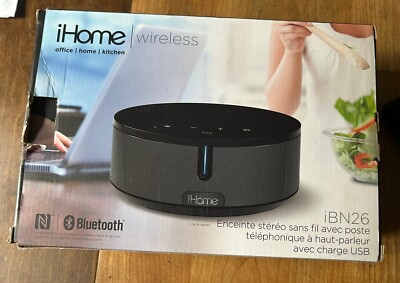 iHome iBN26 Wireless Bluetooth USB Aux Speaker Black