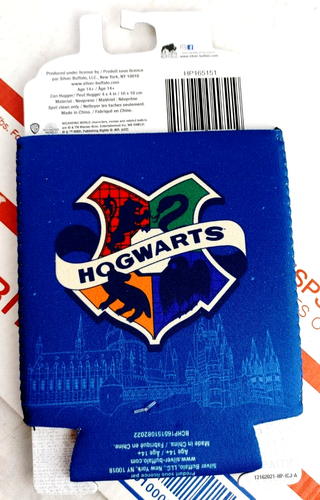 Harry Potter Hogwarts Soda Can Hugger Coozie Koozy Drink Cooler Holder Sleeve - Picture 2 of 2