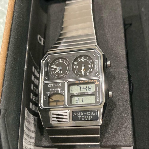 Citizen Cronografo Analogico e Digitale Temp Riproduzione Allarme Orologio  Uomo | eBay