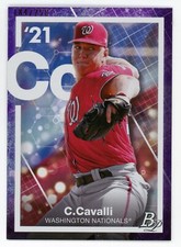 2021 Bowman Platinum Cade Cavalli Precious Elements Purple #PE24 #/250 Nationals