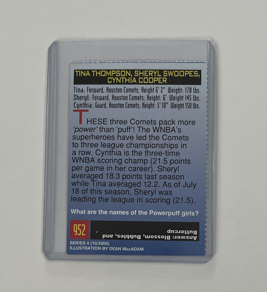 Cynthia Cooper RARE Tina Thompson Sheryl Swoopes 2000 SI for Kids