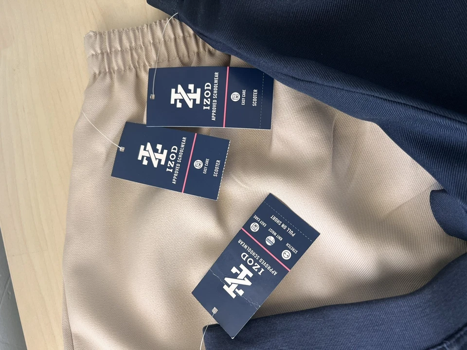 Lote de 3 Pantalones Uniformes Niñas Ropa Escolar Aprobados Izod - Talla 8 Reg Foto 4 de 4