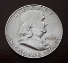 1950 Benjamin Franklin Half Dollar BU Uncirculated 90% Silver Coin