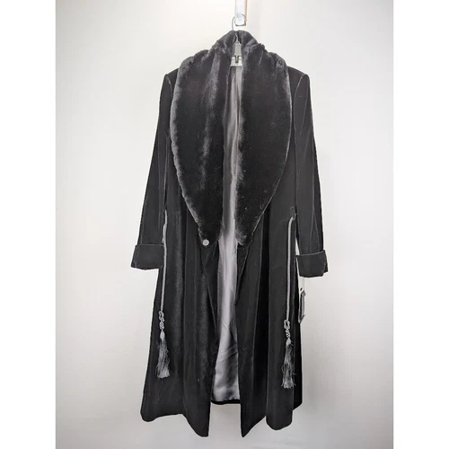 SAINT LAURENT (YSL) Cappotto lungo Saint Laurent Paris nero nuovo con etichetta 48