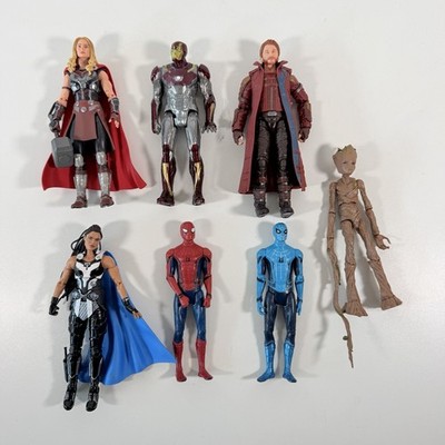 Marvel Legends Figuren Konvolut - Star Lord, Spiderman, Iron Man, Jane, Hasbro X7
