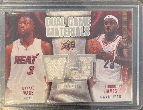 Lebron James | Dwyane Wade #DG-JW 2009 Upper Deck Dual Game Materials card