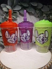 Lot Of 3 Chuck E Cheese Limited Edition Official Party Celebrate Silhouette Cups