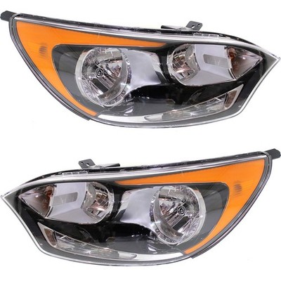 Headlight Set For 2012-2017 Kia Rio Hatchback Left and Right With Bulb 2Pc
