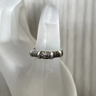 Vintage Sterling Silver 925 Ring Size 6 Unique Design Bead Accents