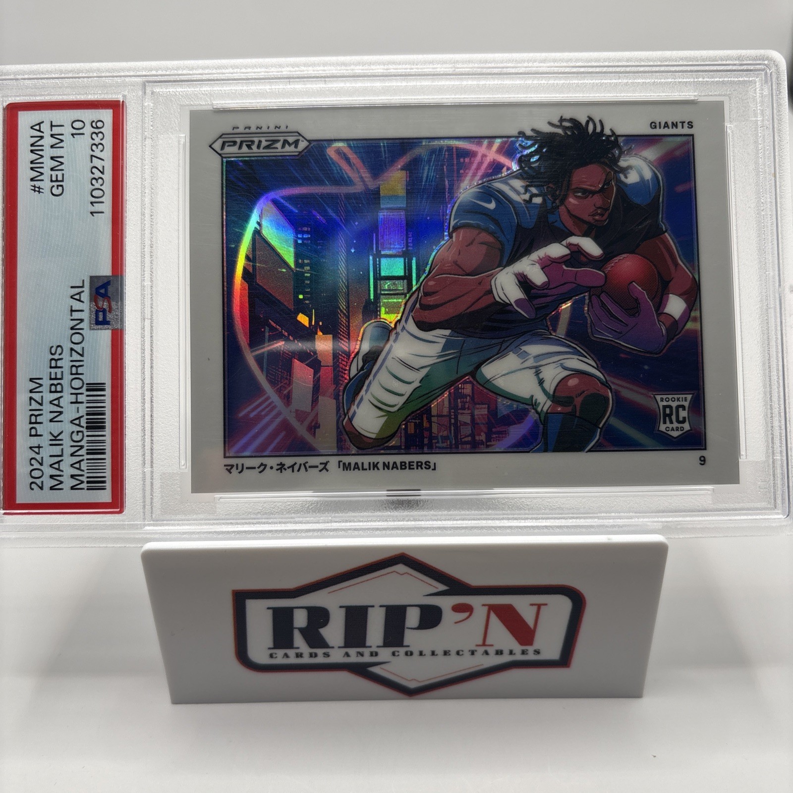 2024 Panini Prizm Manga Horizontal Malik Nabers #M-MNA (RC)