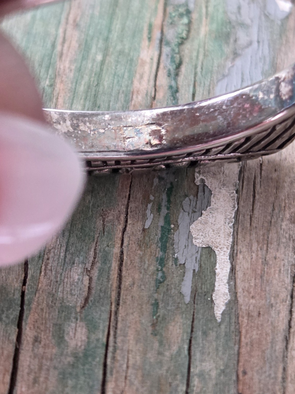 Vintage 925 Solid Sterling Silver Stack Diagonal … - image 8