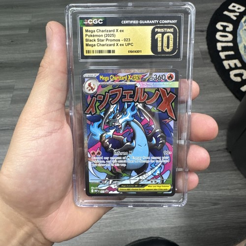 Pokemon 2025 Mega Charizard X ex MEP 023 UPC Promo CGC 10 Pristine