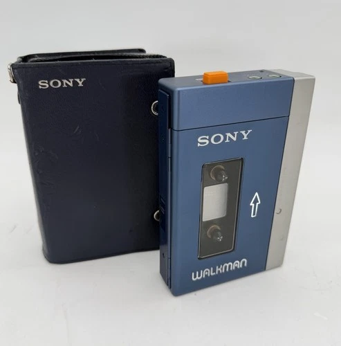 Vintage Sony Walkman TPS-L2 Blue Portable Cassette Player W/ Case (Read Desc)