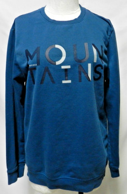 LC Waikiki Mountains knit sweatshirt jersey Men blue crew Size Sz Large Lg L