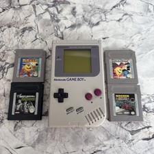 Original Nintendo Game Boy DMG-01 Fully Cleaned & Serviced – plus 4 games