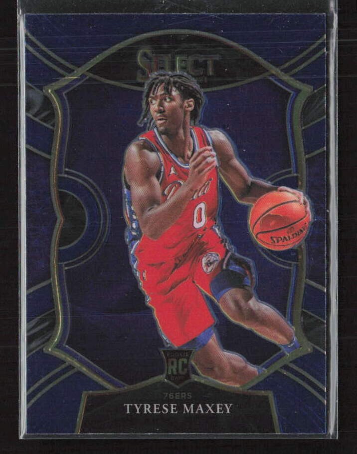 2020-21 Panini Select #81 Tyrese Maxey Blue Philadelphia 76ers (JT)