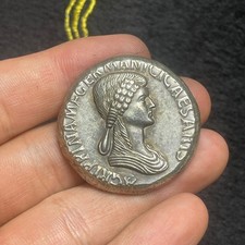 Unique Ancient Roman Greek Large Coated Coin in Good Condition 