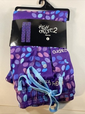 High On Life2 Polka Dot Pajama Bottoms Purple Size L (36-38)