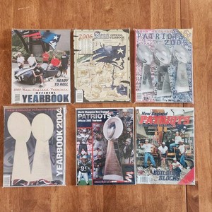 SUPER Lot of 6 New England Patriots Yearbooks 2001 - 2002, 2004 - 2007