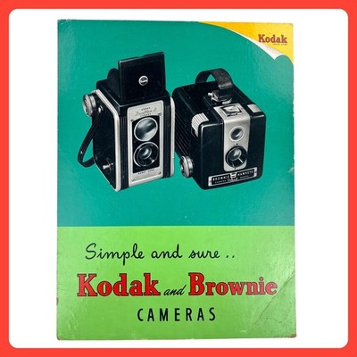 1950s Kodak Brownie Camera Vintage 20'' Advertising Sign Cardboard Easel
