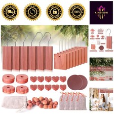 Versatile Cedar Blocks with Hooks - 56 Pcs for Safe  Fresh Storage Solutions