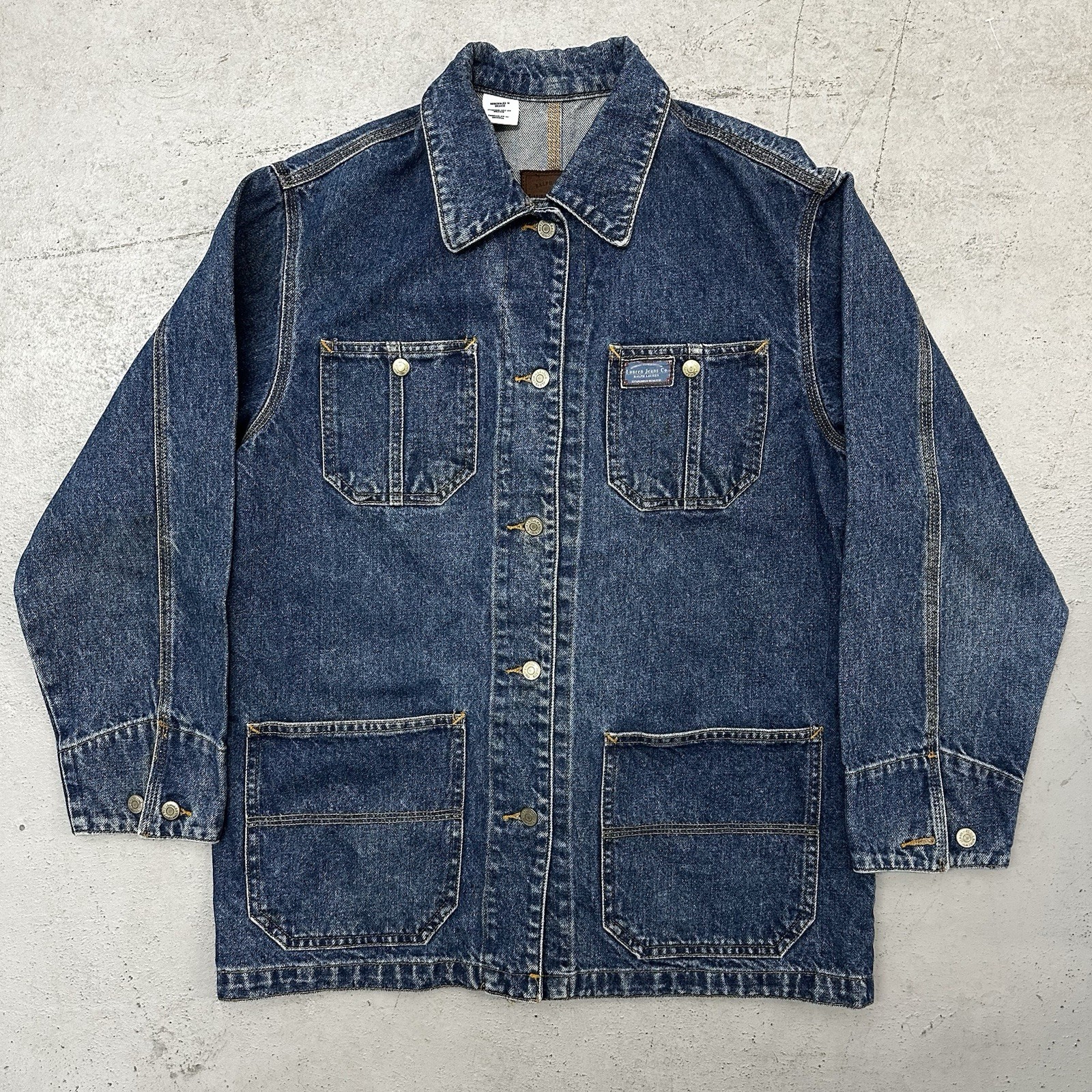 Vintage Ralph Lauren LRL Women’s Denim Chore Coat Jacket M 90s Barn Farm USA