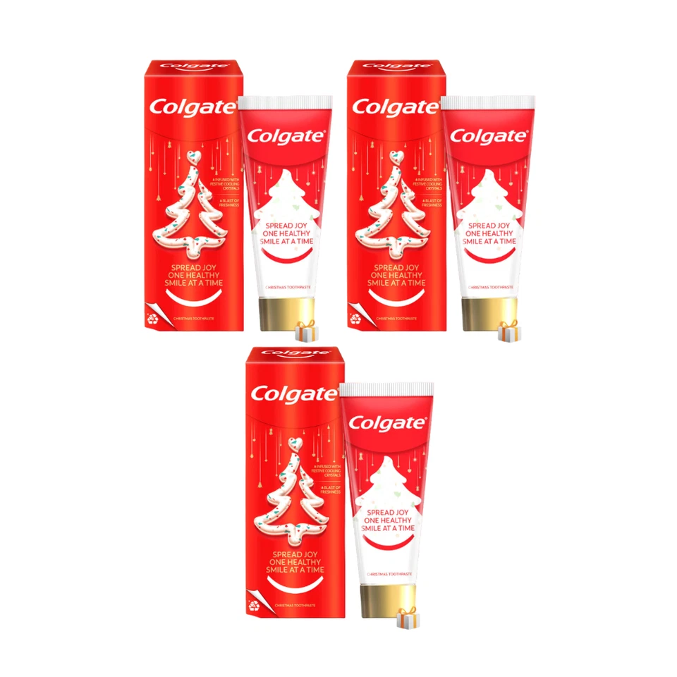 3 pcs Colgate Merry Christmas Toothpaste Fruit Punch Mocktail Flavor - Image 2 of 4