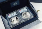 2012-S $1 San Francisco American Eagle Set PCGS PR69 & Rev PR68 DCAM OGP C04427