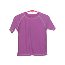 Coastalista Solid Purple Short Sleeve Toddler Rashguard Top Size 4T
