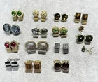 14 Pair Vintage Men’s Costume Jewelry Wraparound Band Cuff Links ANSON Dante