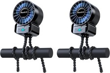2 Pack Portable Stroller Fan Flexible Tripod USB Rechargeable 4 Speed Mini Fan