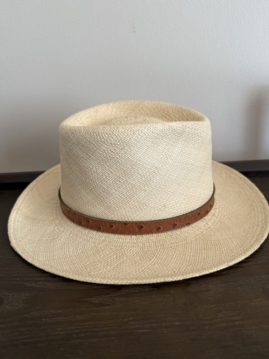 Orvis Genuine Panama Hat Hand Woven in Ecuador Straw Wide  display picture 2
