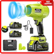 Seese Cordless Handheld Violent Fan/Leaf Blower + 2 Batteries/Charger/Case