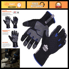 Reinforced Thermal Waterproof Winter Work Gloves - Black, Large, 1 Pair