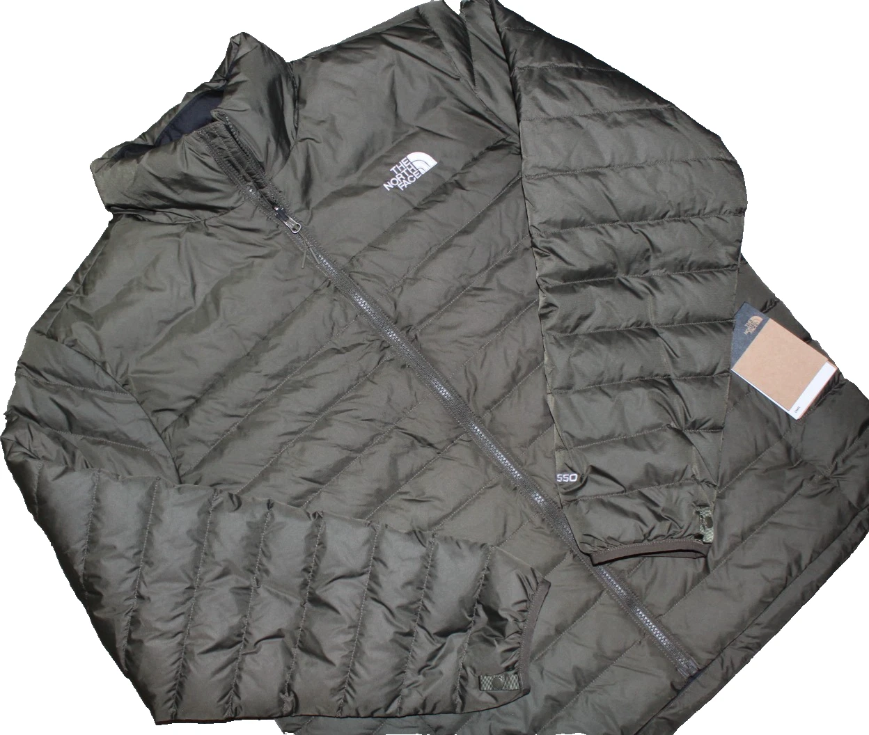 THE NORTH FACE MEN'S MINOQUA DOWN ZIP UP JACKET TAUPE GREEN NWT SZ XL