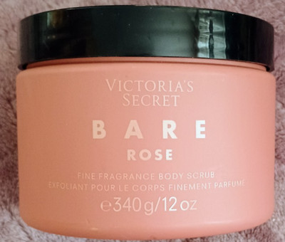 VICTORIAS SECRET BARE ROSE FINE FRAGRANCE BODY SCRUB EXFOLIANT PERFUME 12 oz NEW