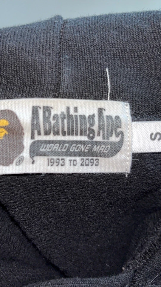 BAPE Sudadera con Capucha Blanco y Negro Talla Pequeña Foto 4 de 4