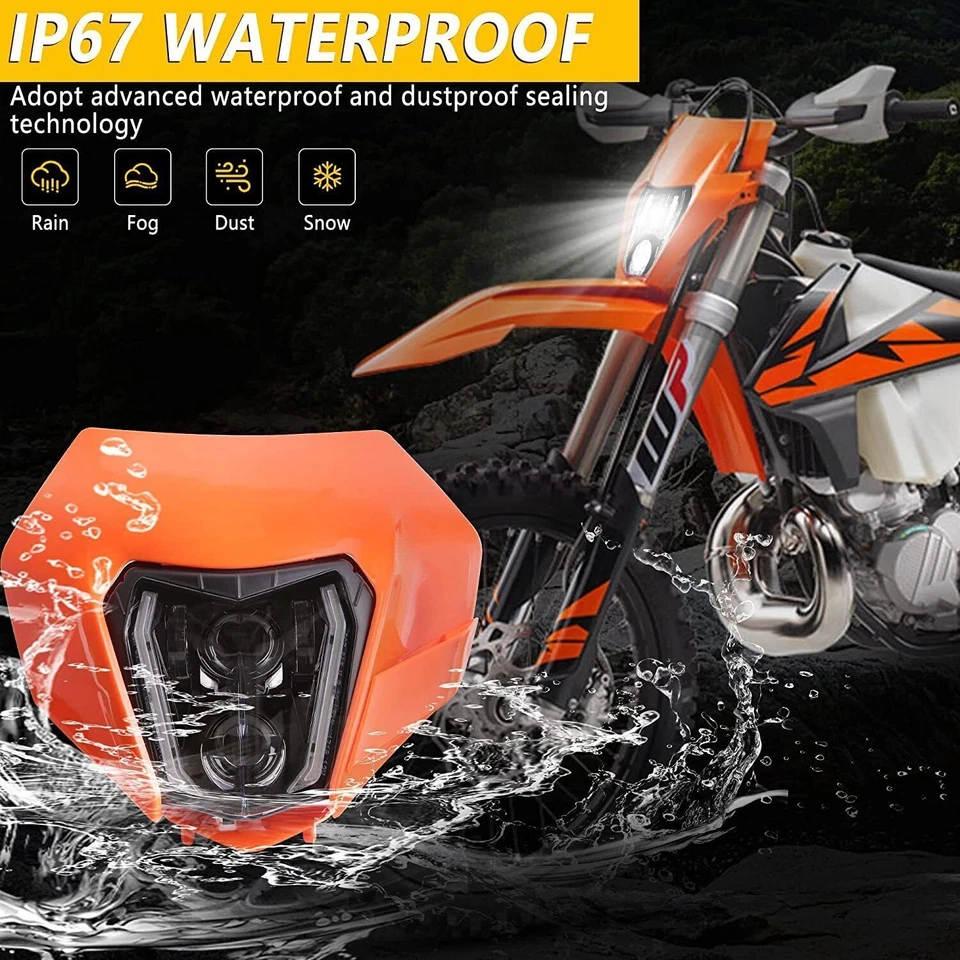 Светодиодная фара Dirt Bike для EXC XCW XCF SXF 250 350 450 500 SMC R 690 2019-2022 - Изображение 4 из 4