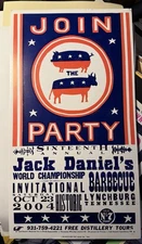 Jack Daniels World Championship 16th Annual BBQ 2004 HATCH SHOW PRINT ORIGINAL